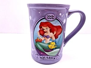 Taza de café Disney La Sirenita Ariel Acuario Zodiaco 3D platija 18 oz - Imagen 1 de 8