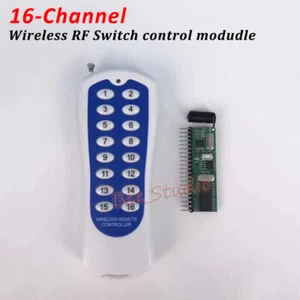 DC5V 16CH 16Channel Wireless Relay RF Switch Remote Control Transmitter+Receiver - Picture 1 of 3