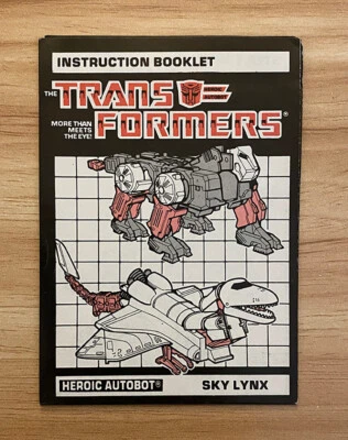 Sky Lynx Instruction Manual Booklet 1986 Hasbro G1 Transformers - Image 1 of 4