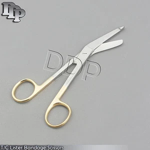 T/C LISTER BANDAGE SCISSORS 5.5" TUNGSTEN CARBIDE INSERTS SURGICAL INSTRUMENTS - Picture 1 of 3