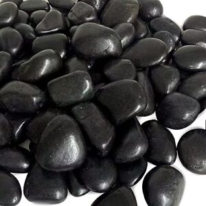  5 Pounds Black Natural Decorative River Pebbles – 2-3 Inch 2-3inch 5.0 Pounds
