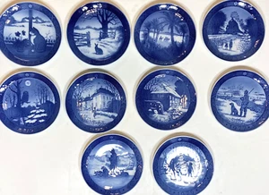 Royal Copenhagen MCM Blau Sammler Hängeteller 1970-1978 10 Stück - Bild 1 von 13