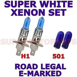 FITS SEAT IBIZA 2002-ON SET H1 501 SUPER WHITE HALOGEN XENON LIGHT BULBS - Picture 1 of 1
