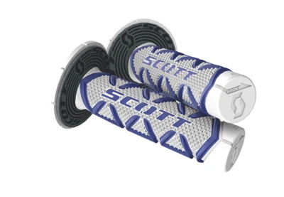 Empuñaduras Scott Diamond Twist Throttle MX Donut azul blanco Yamaha WR 400F 426F 450F Foto 1 de 3