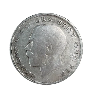 1921 Great Britain Silver Half Crown Coin #2 George V KM 818.1a - Picture 1 of 4