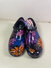 Sloggers Women's Size 7 Slip On Flower Splash Garden Shoes Made In USA