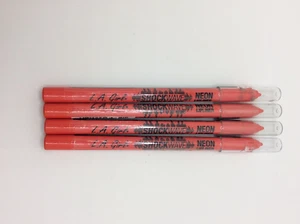 L.A. Girl Shockwave Neon Lipliner, Water Resistant Gel, Outrage GP732, LOT OF 4 - Picture 1 of 2