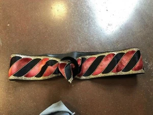 Belts By Classics Red Black Velvet Waist Belt Size 2  - Picture 1 of 4