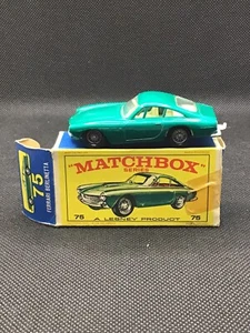 Vintage Matchbox Lesney Green FERRARI BERLINETTA #75 w/ Original Box - Bild 1 von 5