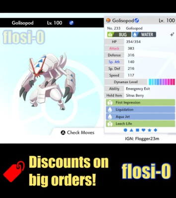 6IV Ultra Brillante Golisopod Pokemon Espada y Escudo (Cuadrado Brillante) Foto 1 de 2