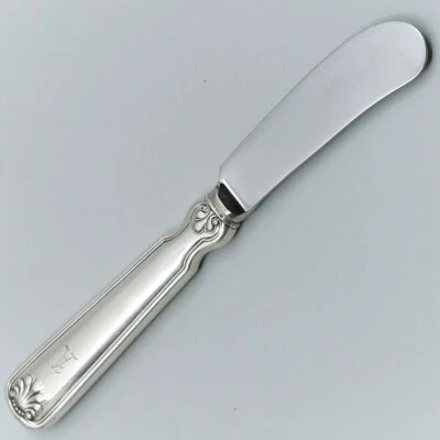 Shell & Thread Tiffany & Co Sterling Hollow Handle Butter Spreader(s) Mono "A" - Image 1 of 4
