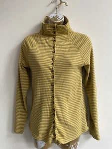 WOMENS WHITE STUFF HIGH NECK BUTTON PULLOVER TOP Cardigan LONG SLEEVE Size 10 - Picture 1 of 9