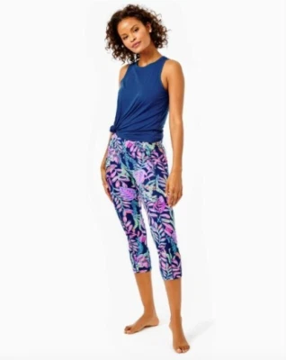 VENDA!! Legging nova com etiquetas $108 Lilly Pulitzer Weekender cintura alta LUXLETIC XXS-S-L - Imagem 1 de 4