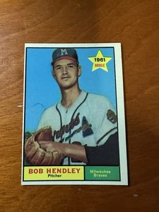 1961 Topps Baseballkarten #372 Bob Hendley - Milwaukee Braves - NM (OC) - Bild 1 von 2