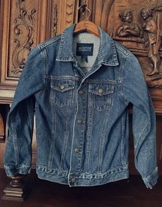 Austin Clothing Denim Jacket Kids Size M 10-12 Blue Trucker Button-Up Unisex - Picture 1 of 8