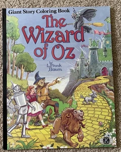 New Vintage The Wizard Of Oz Giant Coloring Story Book 1980 RARE Nice! - Picture 1 of 8