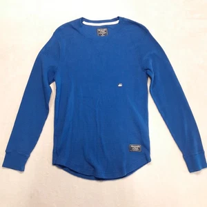 Abercrombie & Fitch maglia waffle uomo termica taglia XS blu royal LS cotone - Foto 1 di 10