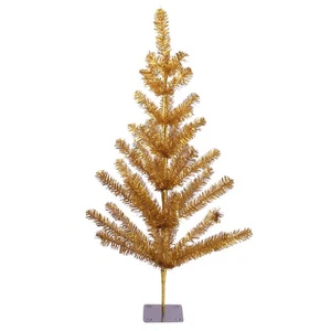 Ramita de Navidad artificial de pino oropel dorado Northlight de 3' - sin iluminación - Imagen 1 de 3