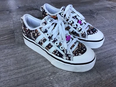 ADIDAS Women’s Size 6.5 ORIGINALS NIZZA PLATFORM HP6367 SNEAKERS Off White - Image 1 of 4