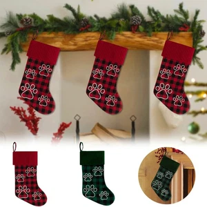 Medias a Cuadros Festivas de Navidad con Lindas Impresiones de Vacaciones Decoración de Temporada - Imagen 1 de 10