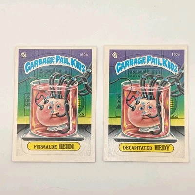 Garbage Pail Kids 163a Trish Squish 163b Ruby Cube Series 4 1986 Topps - Image 1 of 2