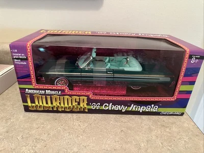 Ertl American Muscle 1/18 Lowrider Green 1964 Chevy Impala Convertible #32308 - Image 1 of 4