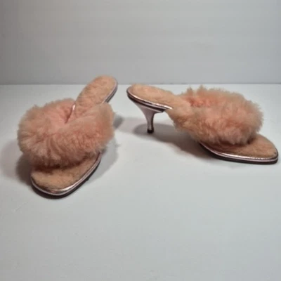 Vintage Mujer Rosa Años 50? ¿Piel sintética? Tacón con punta de metal Temptress burdeos talla 5 Foto 1 de 4