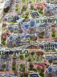 Buffalo, New York Cotton Fabric - Picture 1 of 3