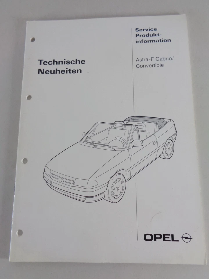 Información Técnica / Fahrzeugvorstellung Opel Astra F Cabrio Stand 03/1993 - Imagen 1 de 1