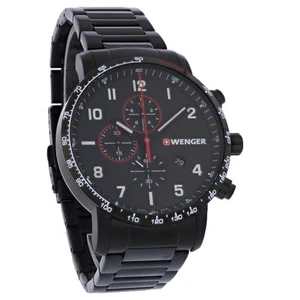Wenger Attitude Men's Chronograph Black ION Stainless Quartz Watch 01.1543.115 - Picture 1 of 2