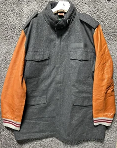 Nike NSW Destroyer Bomber Varsity Jacket Leather Men's Size Large 411200-013 - Picture 1 of 5