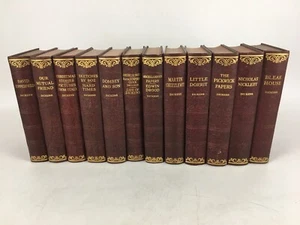 Vintage Charles Dickens undated Books Set of 12 Hazell Watson and Viney Ltd - Picture 1 of 17