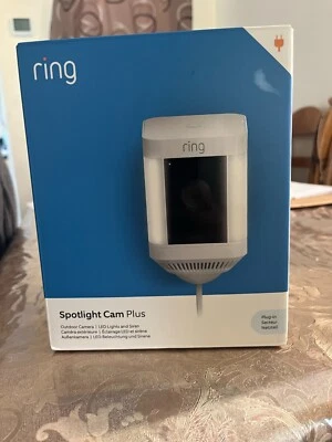Ring Spotlight Cam Wired Indoor/Outdoor Security Camera - White - Image 1 of 4