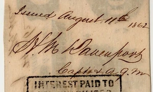 T-39 PF-13 1862 $100 Confederate Paper Money - PCGS-C AU 55 - Capt Davenport R10 - Picture 1 of 3