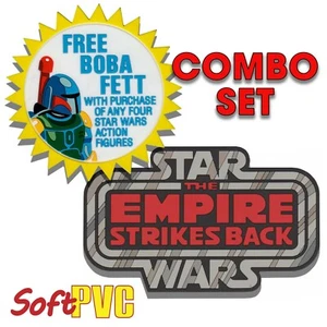 Set di 2 montagne russe Kenner STAR WARS stile vintage stile vintage morbido PVC BOBA GRASSO & IMPERO - Foto 1 di 6