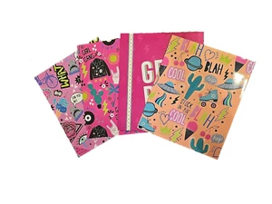 Back to School Folders; Set of 4; Girl Power LOT; 2 Pocket Portfolio; LOOK - Picture 1 of 7