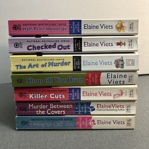 Elaine Viets ~ Dead End Job Cozy Mystery Lot 7 Paperbacks Art Shop Cuts Call