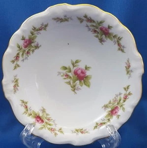 Johann Haviland Moos Rose Beere Schale 5 Zoll weiß rot Rosen Goldrand - Bild 1 von 4