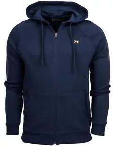 Under Armour Rival Fleece Golf Hoodie - FULL ZIP - MEDIUM - Navy - Picture 1 of 1