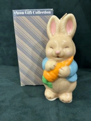 Vintage Avon Bunny Patch Candle Rabbit Easter Unscented Unused w Original Box - Image 1 of 4