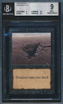 Alpha Sinkhole BGS 9 Graded Magic MTG (6824) -magicgraders- - Image 1 of 3
