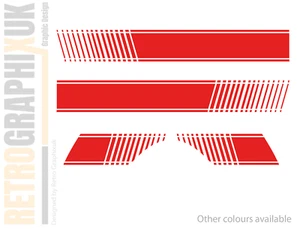 Vespa PX Side Panel Stickers Set Abarth Style | RED PLAIN | LML Scooter Graphics - Picture 1 of 4