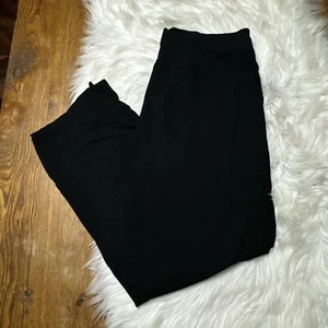 Eileen Fisher Black M Pull On Pants Elastic Waist Size M Actually Fits Like L/XL - Picture 1 of 15