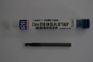 Garr Carbide Milling Cutter - 2.5mm Stub EN SQ 4FL SE TiALN End Mill 870MA - Picture 1 of 4