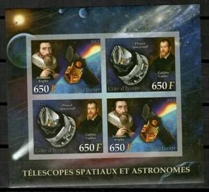 Space telescopes & astronomers Kepler, Galileo m/s Lollini cat. #WKS12 79 IMPERF - Picture 1 of 1