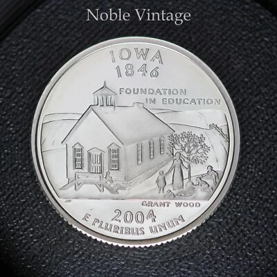 2004 S Silver Proof Iowa State Quarter- From Proof set - 90% Silver - Image 1 of 2