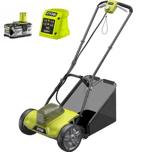 Ryobi 18V ONE+ Cordless Electric Cylinder Scissor Cut Lawn Mower 5ah Battery Kit - Picture 1 of 5
