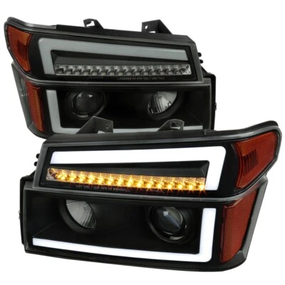 04-12 Chevy Colorado GMC Canyon Headlight Sequential LED Turn Signal DRL Smoked - Image 1 of 4