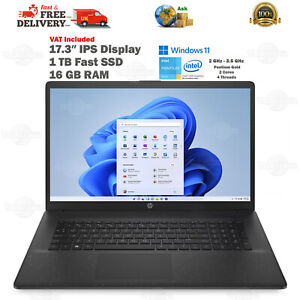 HP Notebook 17.3″ Inch 1TB SSD 16GB RAM 2GHz-3.5GHz Intel Win11 Laptop £-OFF👇