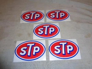 LOTE de 5 pegatinas ovaladas troqueladas troqueladas STP originales Racers Edge 2 1/2""x3 3/4"" caja de herramientas - Imagen 1 de 4
